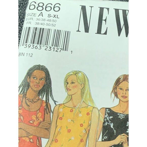 New Look Misses Dress Sewing Pattern sz 10-24 6866 - uncut - Picture 2 of 4